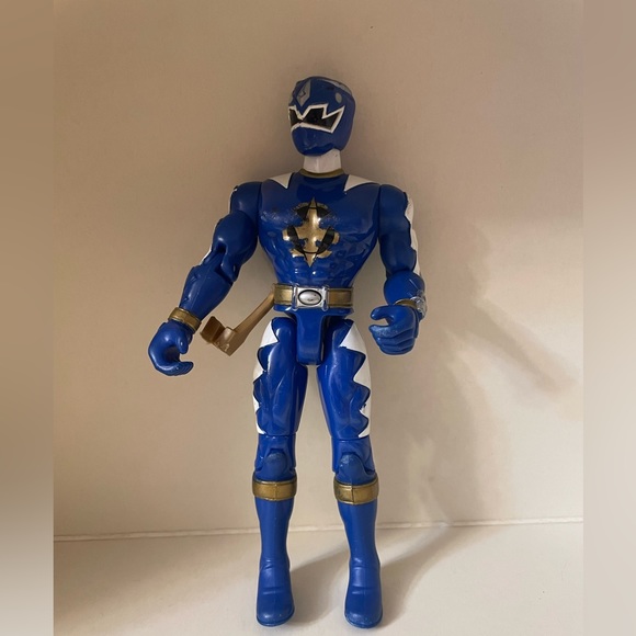 Toys | 203 Power Rangers Dino Thunder Blue Ranger Talking Bandai Action ...